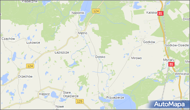 mapa Dolsko gmina Moryń, Dolsko gmina Moryń na mapie Targeo