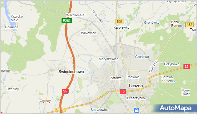 mapa Maryszewice, Maryszewice na mapie Targeo