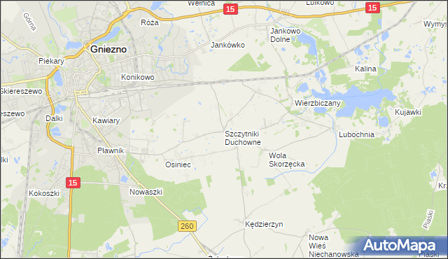 mapa Szczytniki Duchowne, Szczytniki Duchowne na mapie Targeo