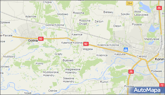 mapa Węglew, Węglew na mapie Targeo