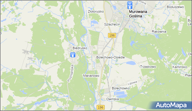 mapa Bolechowo-Osiedle, Bolechowo-Osiedle na mapie Targeo