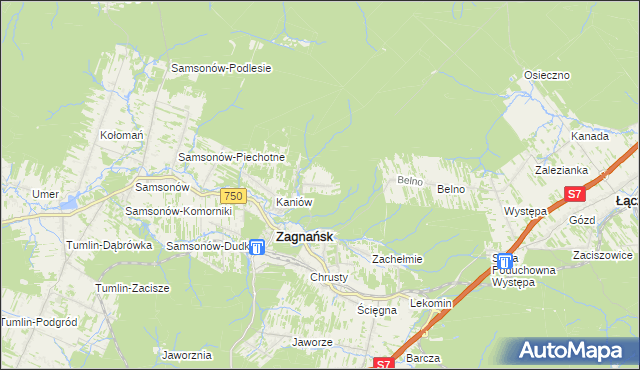 mapa Borowa Góra gmina Zagnańsk, Borowa Góra gmina Zagnańsk na mapie Targeo