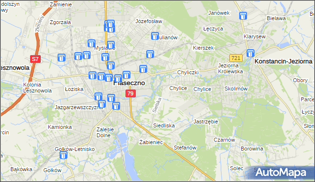 mapa Chylice-Pólko, Chylice-Pólko na mapie Targeo