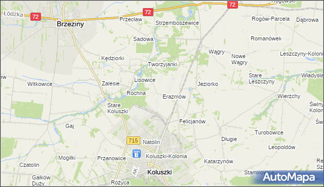 mapa Erazmów, Erazmów na mapie Targeo