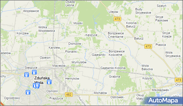 mapa Gajewniki, Gajewniki na mapie Targeo