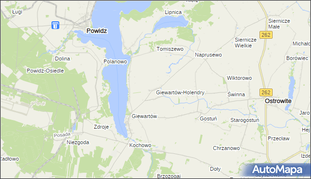 mapa Giewartów-Holendry, Giewartów-Holendry na mapie Targeo