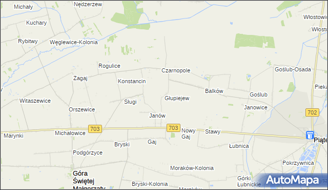 mapa Głupiejew, Głupiejew na mapie Targeo