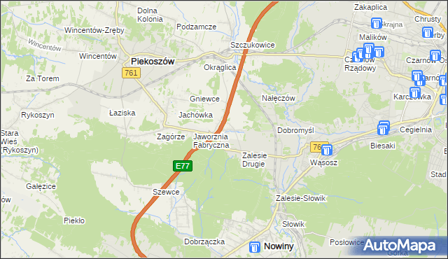 mapa Janów gmina Piekoszów, Janów gmina Piekoszów na mapie Targeo