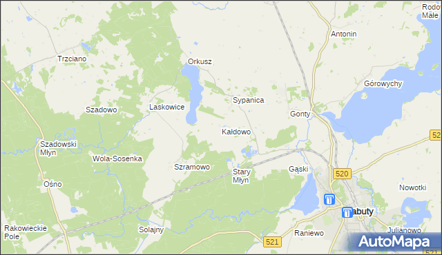 mapa Kałdowo gmina Prabuty, Kałdowo gmina Prabuty na mapie Targeo