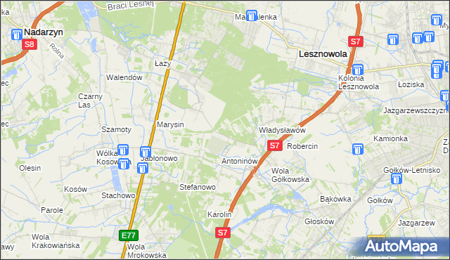 mapa Kuleszówka, Kuleszówka na mapie Targeo