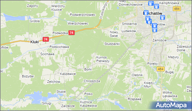 mapa Kurnos Pierwszy, Kurnos Pierwszy na mapie Targeo