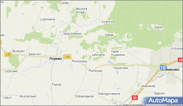 mapa Leśnianki, Leśnianki na mapie Targeo