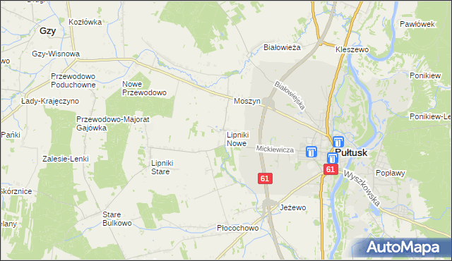 mapa Lipniki Nowe, Lipniki Nowe na mapie Targeo