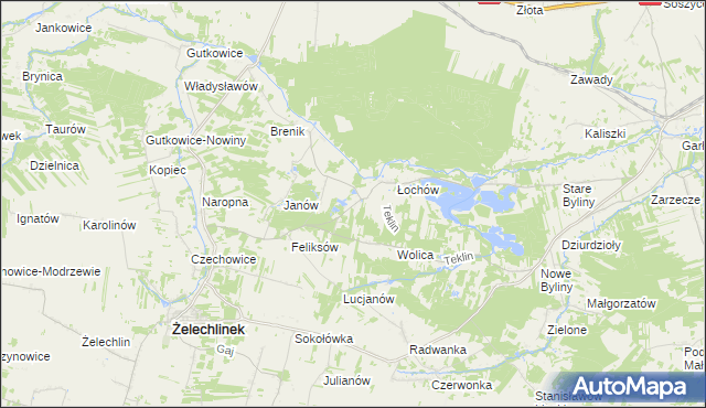mapa Łochów Nowy, Łochów Nowy na mapie Targeo
