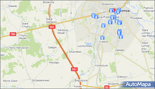 mapa Łochtynowo, Łochtynowo na mapie Targeo