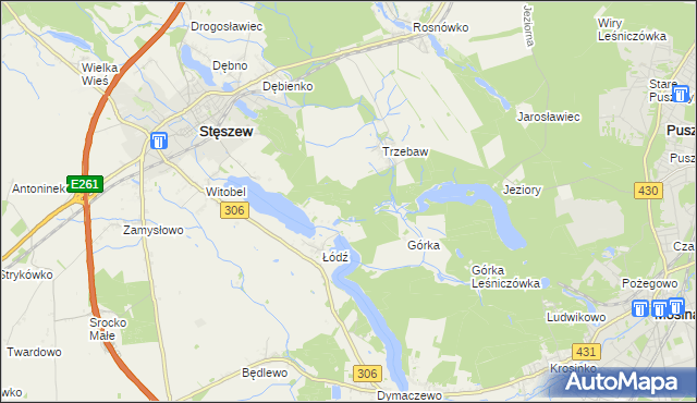 mapa Łódź Leśniczówka, Łódź Leśniczówka na mapie Targeo