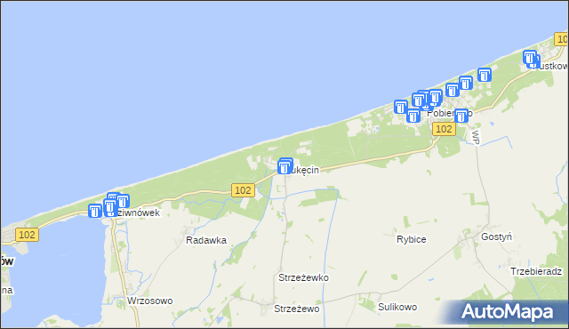 mapa Łukęcin, Łukęcin na mapie Targeo