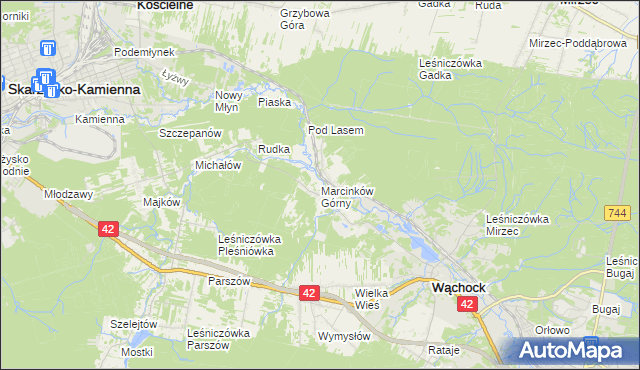 mapa Marcinków Górny, Marcinków Górny na mapie Targeo