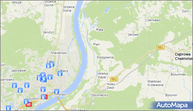 mapa Mozgowina, Mozgowina na mapie Targeo