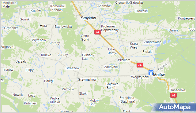 mapa Muszczarz, Muszczarz na mapie Targeo