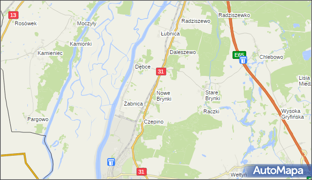 mapa Nowe Brynki, Nowe Brynki na mapie Targeo