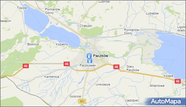 mapa Paczków powiat nyski, Paczków powiat nyski na mapie Targeo