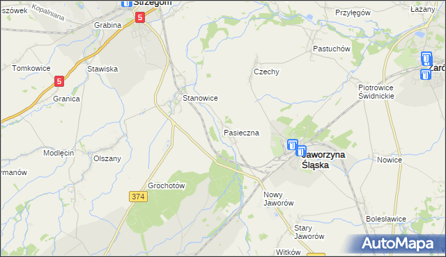 mapa Pasieczna, Pasieczna na mapie Targeo