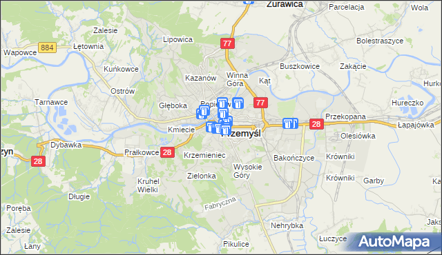 mapa Przemyśla, Przemyśl na mapie Targeo