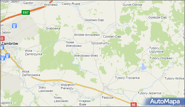 mapa Rębiszewo-Zegadły, Rębiszewo-Zegadły na mapie Targeo