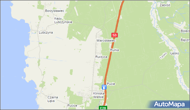 mapa Rurzyca, Rurzyca na mapie Targeo