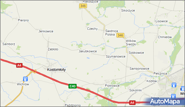 mapa Siemidrożyce, Siemidrożyce na mapie Targeo