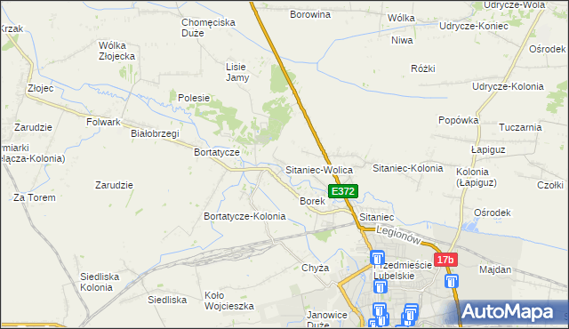 mapa Sitaniec-Wolica, Sitaniec-Wolica na mapie Targeo