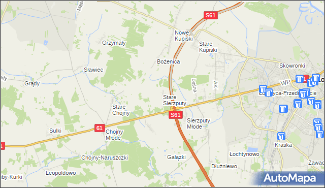 mapa Stare Sierzputy, Stare Sierzputy na mapie Targeo