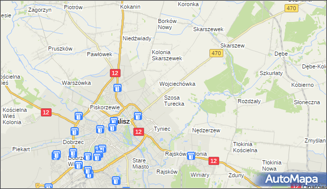 mapa Szosa Turecka, Szosa Turecka na mapie Targeo
