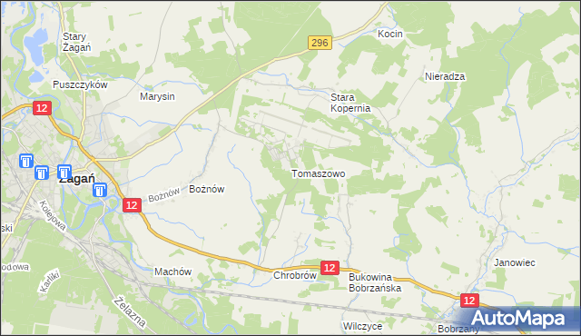 mapa Tomaszowo, Tomaszowo na mapie Targeo