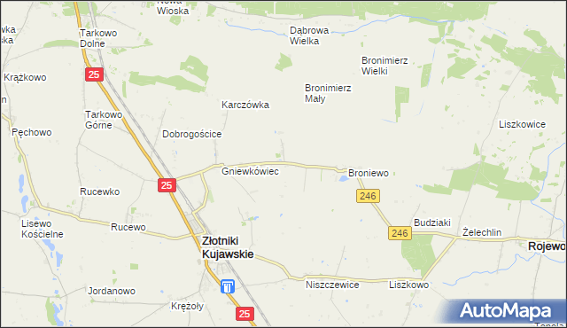 mapa Tupadły gmina Złotniki Kujawskie, Tupadły gmina Złotniki Kujawskie na mapie Targeo