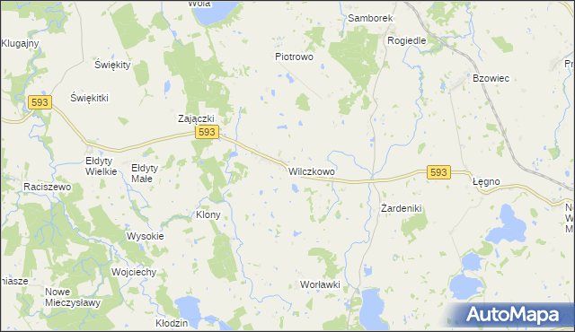 mapa Wilczkowo gmina Lubomino, Wilczkowo gmina Lubomino na mapie Targeo