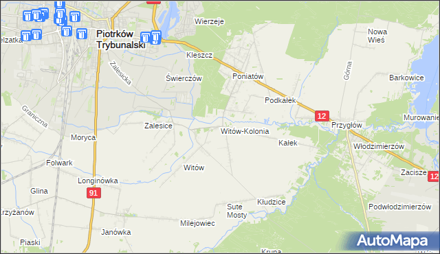 mapa Witów-Kolonia, Witów-Kolonia na mapie Targeo