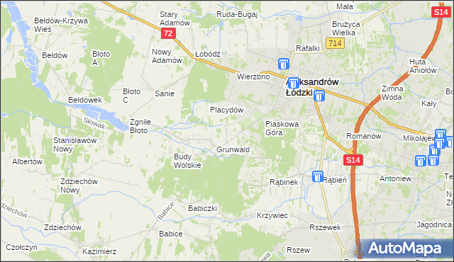 mapa Wola Grzymkowa, Wola Grzymkowa na mapie Targeo