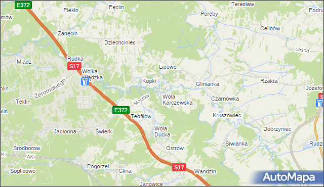 mapa Wola Karczewska, Wola Karczewska na mapie Targeo