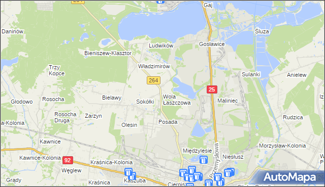 mapa Wola Łaszczowa, Wola Łaszczowa na mapie Targeo