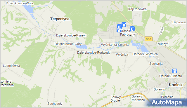 mapa Wyżnianka, Wyżnianka na mapie Targeo