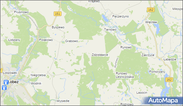 mapa Zdzisławice gmina Łobez, Zdzisławice gmina Łobez na mapie Targeo