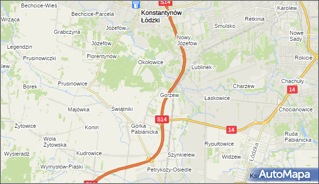 mapa Gorzew, Gorzew na mapie Targeo