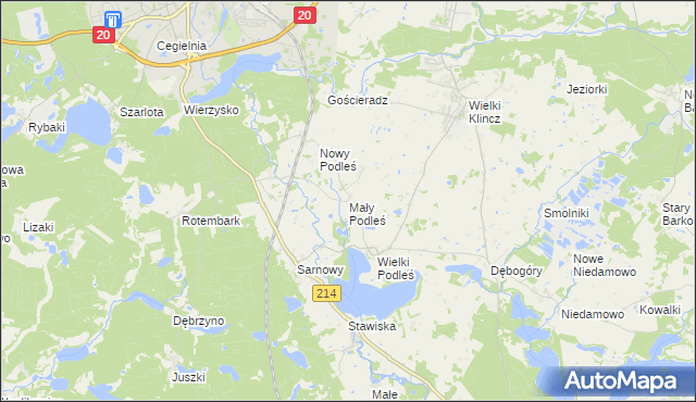 mapa Mały Podleś, Mały Podleś na mapie Targeo