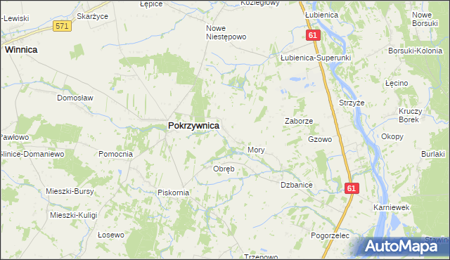 mapa Obrębek, Obrębek na mapie Targeo