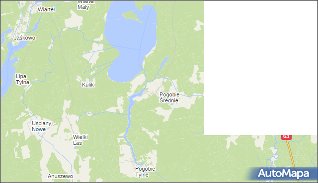 mapa Pogobie Średnie, Pogobie Średnie na mapie Targeo