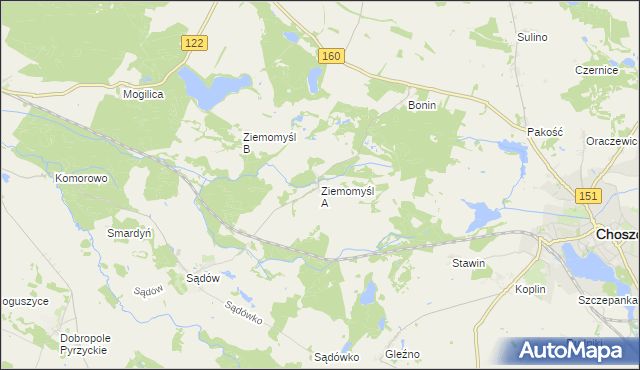 mapa Ziemomyśl A, Ziemomyśl A na mapie Targeo