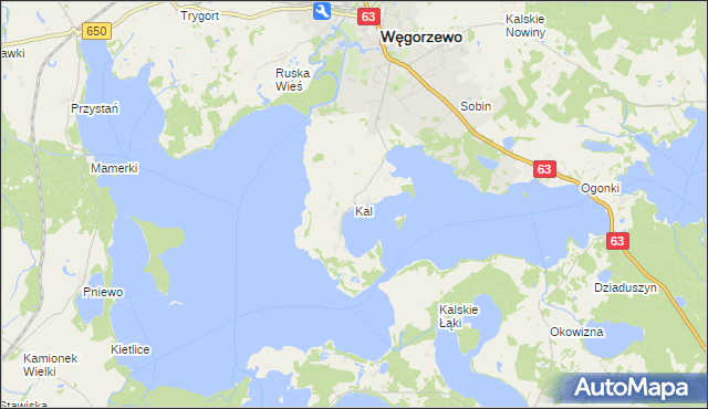 mapa Kal, Kal na mapie Targeo