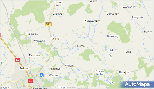 mapa Skitno, Skitno na mapie Targeo